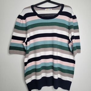 Boden Multi Color Striped Knit Top
